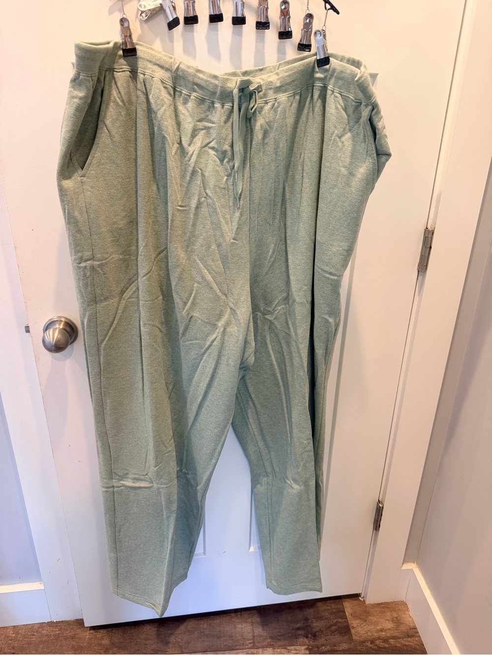 NWT Woman Within 4X Tall Sage Green Fleece Sweatpants Plus Size 34/36